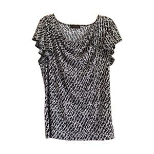 *The Limited Stretch lapped Neck Ruffle Sleeve Blouse*